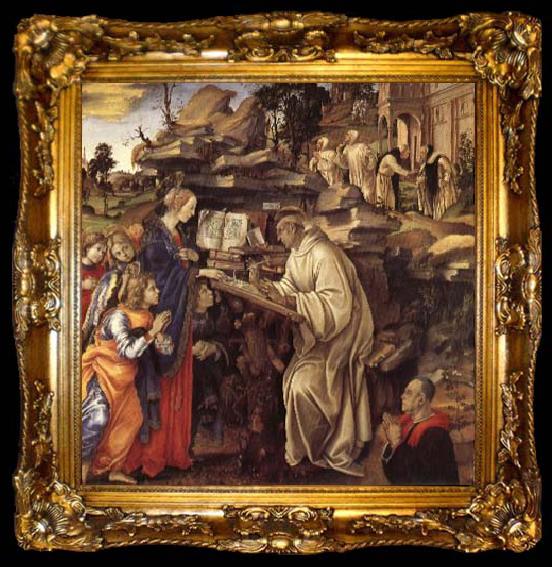 framed  Filippino Lippi The Vison of Saint Bernard, ta009-2